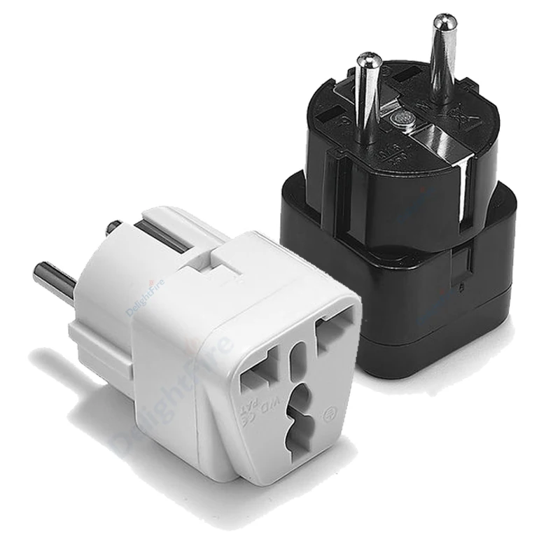 Adaptador de enchufe KR multifunción Universal AU UK US a UE toma de corriente tipo E/F Francia España enchufe adaptador de viaje toma de CA