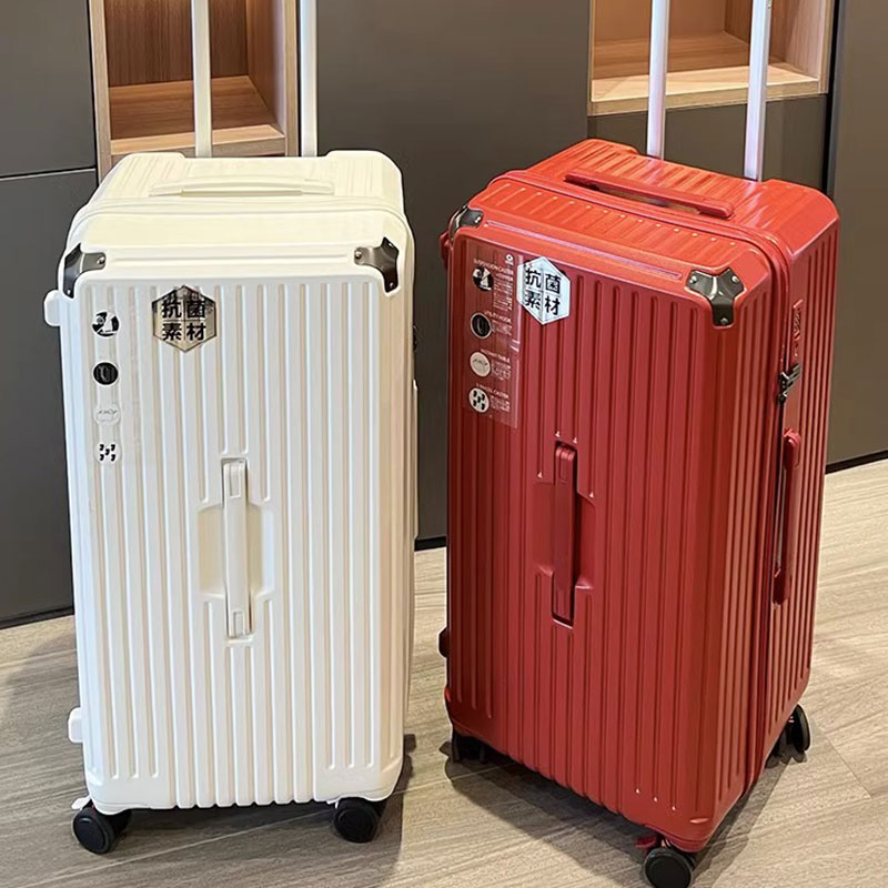 Mala de grande capacidade com cinco rodas, bolsa de viagem retangular de freio para bagagem, tamanho grande, zíper à prova de explosão 22 30 40 50 polegadas