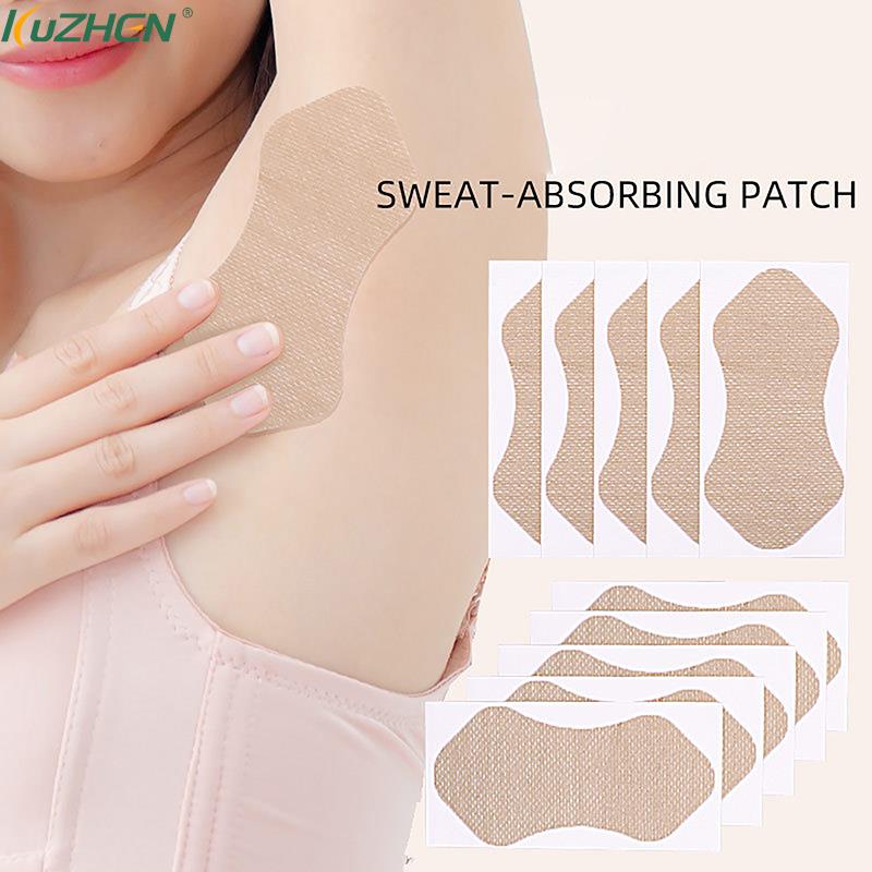 Almohadillas desechables para axilas para mujeres, parche absorbente fuerte para el sudor, antisudor, desodorantes, 10 piezas