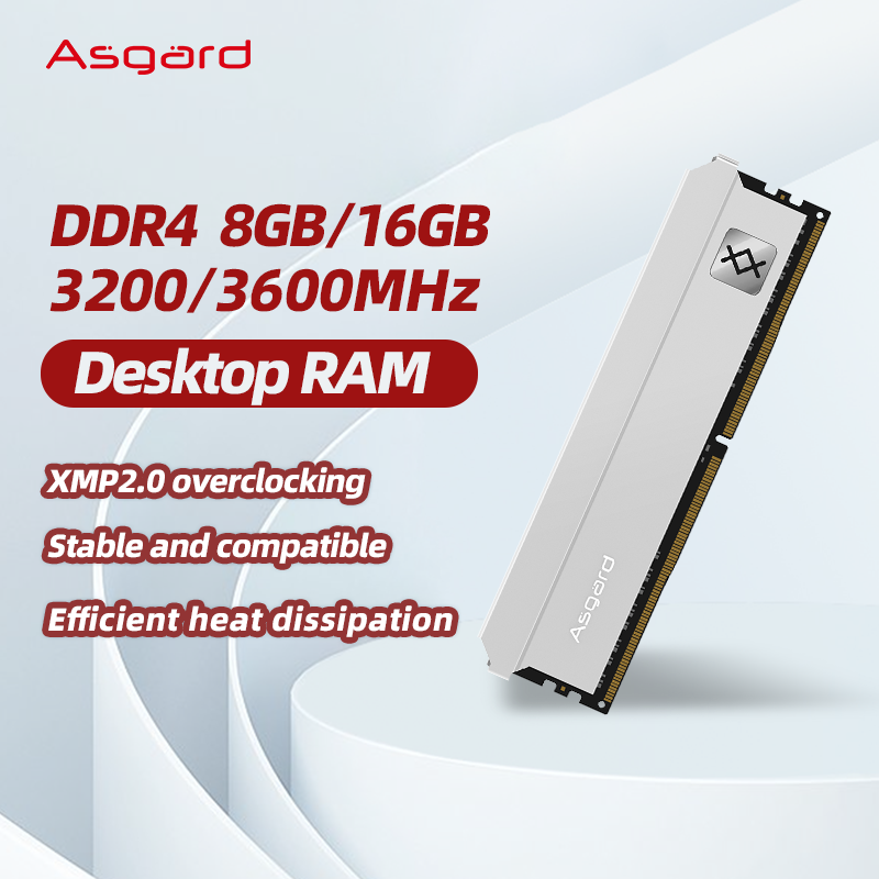 Asgard ddr4 memoria ram ddr4 8gb 16GBx2 32GB 3200MHz 3600MHZ ram ddr4 Feryr Series disipador de calor de metal para PC