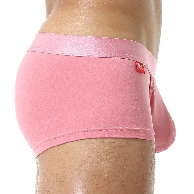 1/2 peças frente aberta roupa interior masculina de algodão sexy boxer shorts calcinha respirável bolsa bulge cuecas masculinas