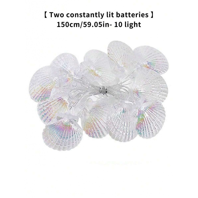 LED Seashell String Light Wall Decoration, Home Room Decor Light Camping Atmosphere Light Bedroom & Party Decoration Home Decor