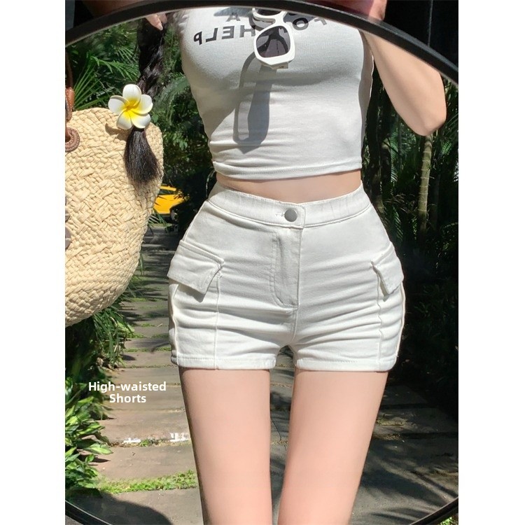 High Waist Slimming Straight Leg Casual Pants Women's Summer 2025 New Sle Faionable ort Double ket Trendy Pants