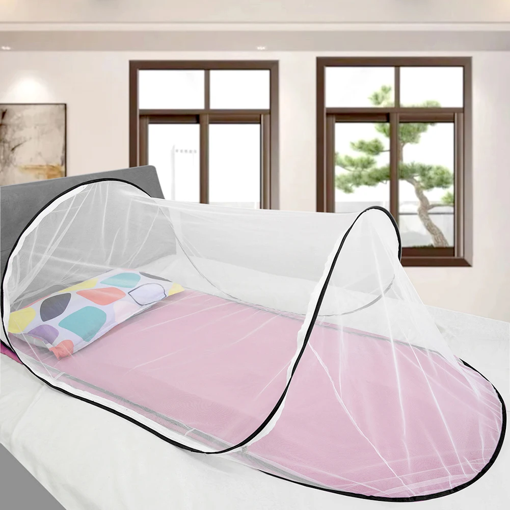 New Outdoor Travel Mosquito Net,Foldable Lightweight Small Mosquito Nets,Single Bed Camping Mosquitoes Tent for University Dorm