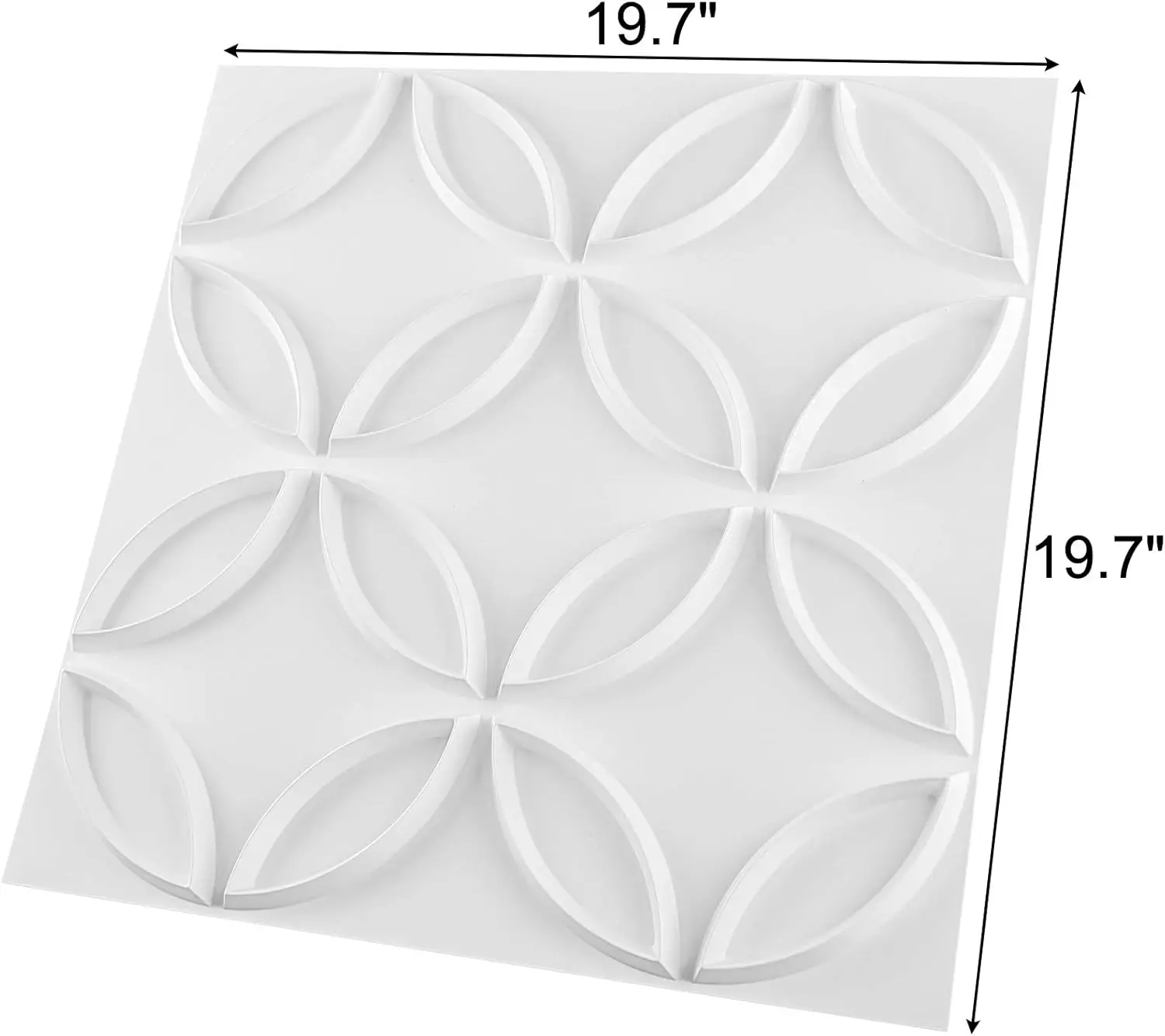 Blanco Paneles 3D, Paneles de Pared 3D para Hogar y Oficina (12 Piezas/3 ㎡ )