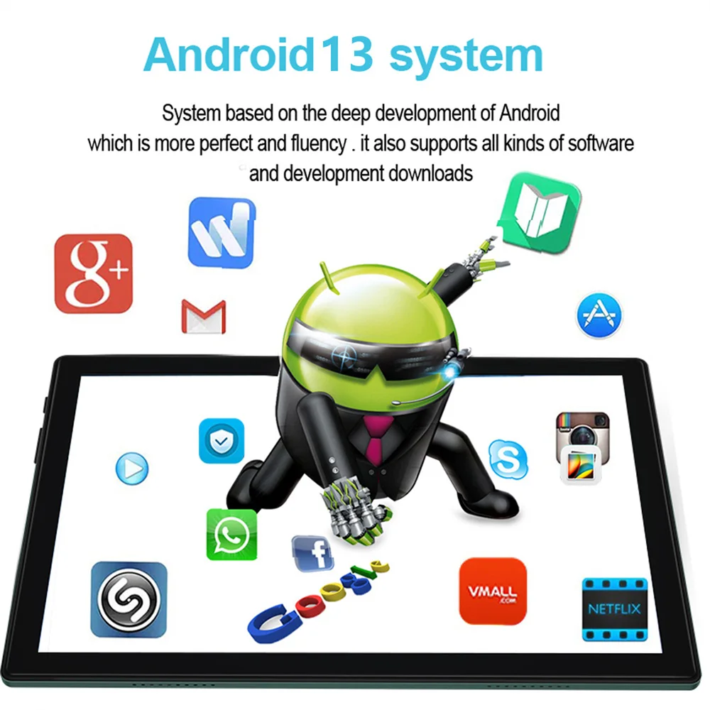 2025 New Android Pad 10.1 Inch Tablets Octa Core 4GB RAM 64GB ROM Google Play Dual SIM Cards Wifi Phone Call Tablet Pc 5000mAh