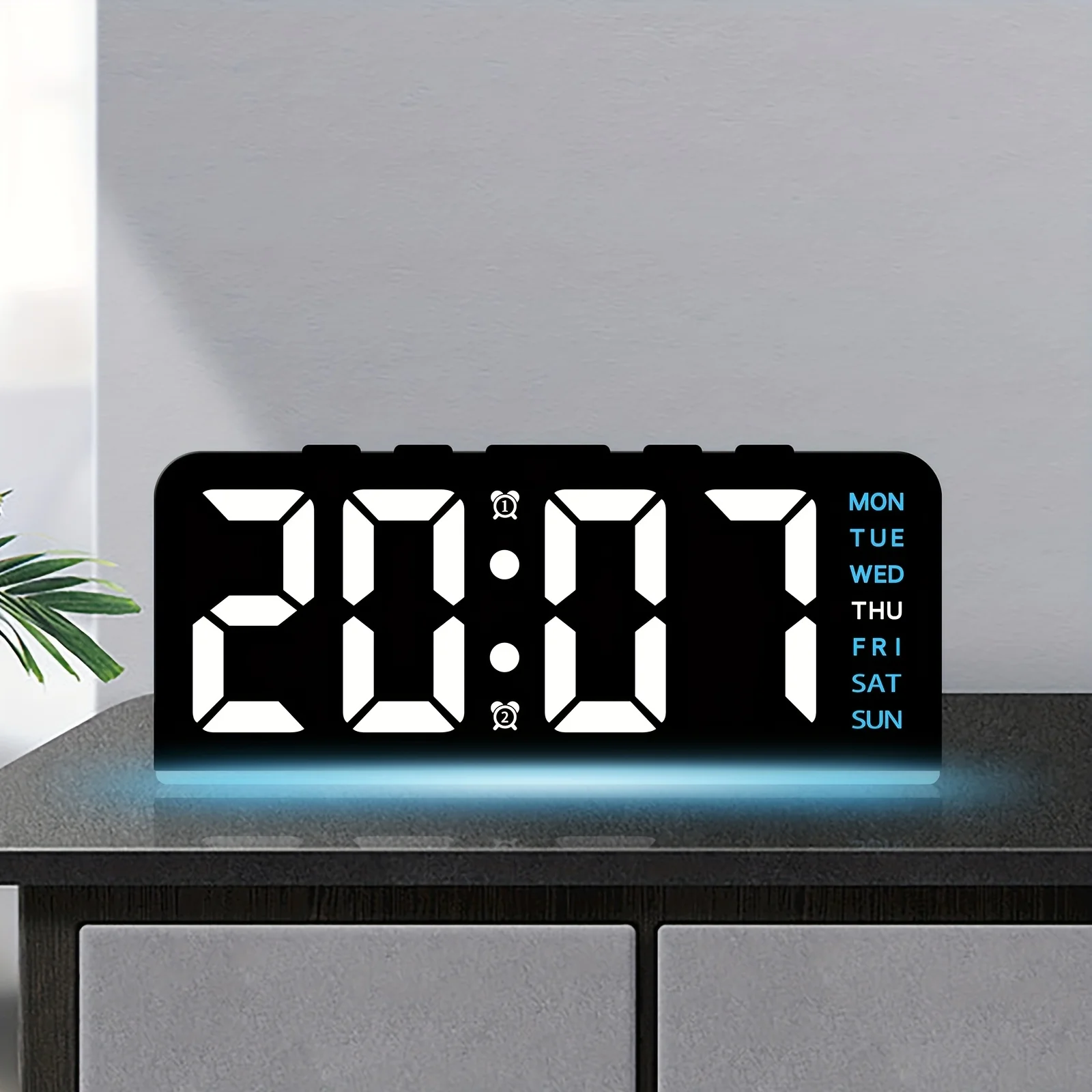 Nuevo reloj despertador LED Digital, reloj de mesa de escritorio, luz nocturna con pantalla de temperatura y tiempo, reloj despertador con retroiluminación, decoración moderna