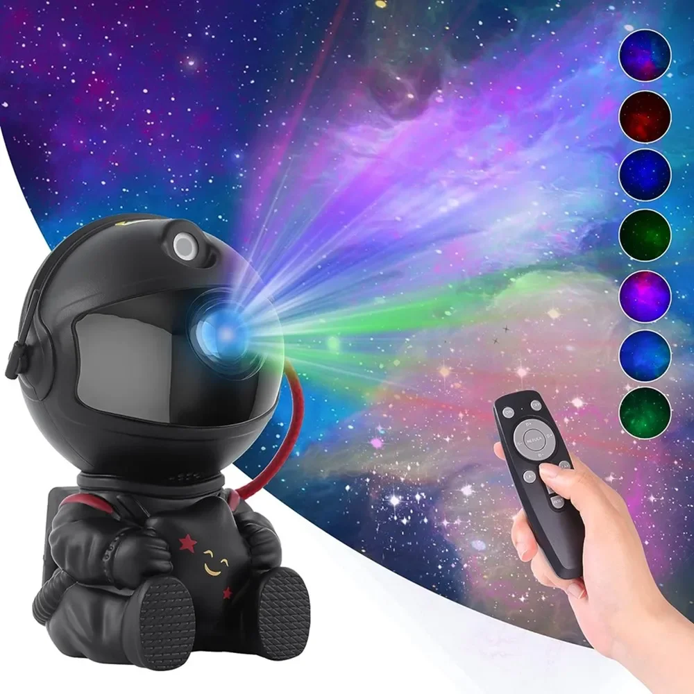 Galaxy Star Astronauta Proiettore Luce Cielo stellato Porjectors Lampada Decorazione Camera da letto Nebulosa Luce notturna a LED Regali per bambini