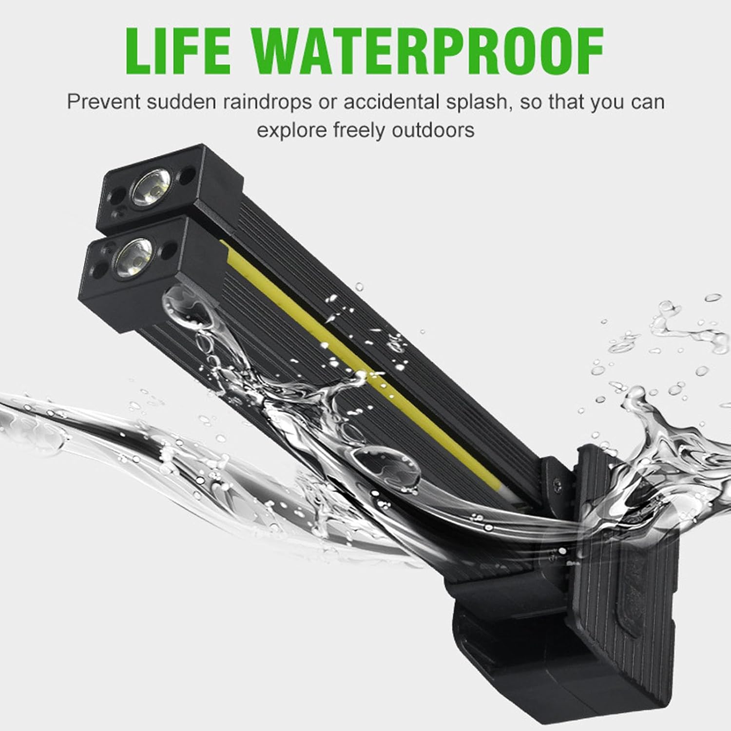 Posing Lamp Gym, 7th Gear Dimming, Portable Magnet LED Flashlight with Hanging Hook, Magnetic Work Light wit