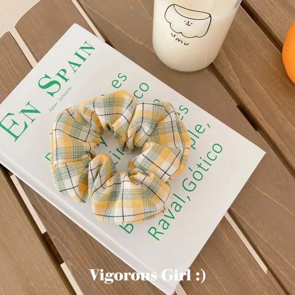 10 petites bandes de cheveux fraîches à carreaux sélectionnées au hasard, attaches en tissu à la mode, ceintures de cheveux et couvre-chef mignons pour les filles de la forêt