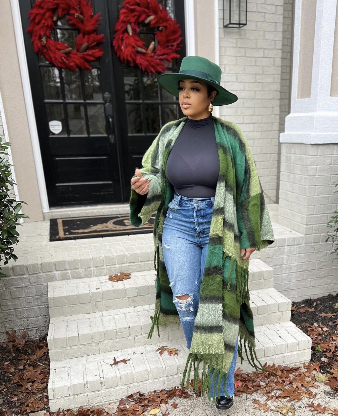 Suéter con estampado de moda para mujer, cárdigans largos y difusos, ropa de calle de talla grande africana, Kimonos sueltos cálidos para vacaciones de Navidad, Invierno