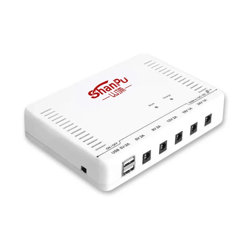도매 지능형 미니 UPS 24W 12000mAh 리튬 배터리 5V 9V 12V 19V 24V UPS 백업 전원 공급 장치 (WiFi 공유기용)
