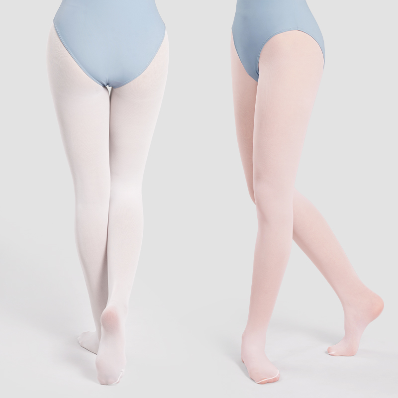 Mulheres meninas collants de balé 40d macio dança meia-calça sem costura branco rosa meias de balé respirável