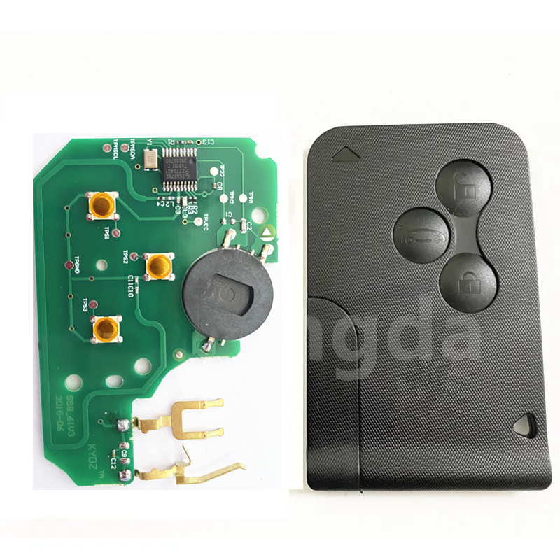 ルノーメガーヌii用チップ付きリモートキー,2キー,3ボタン,pcf7926,pcf7947,1個,3個,5個