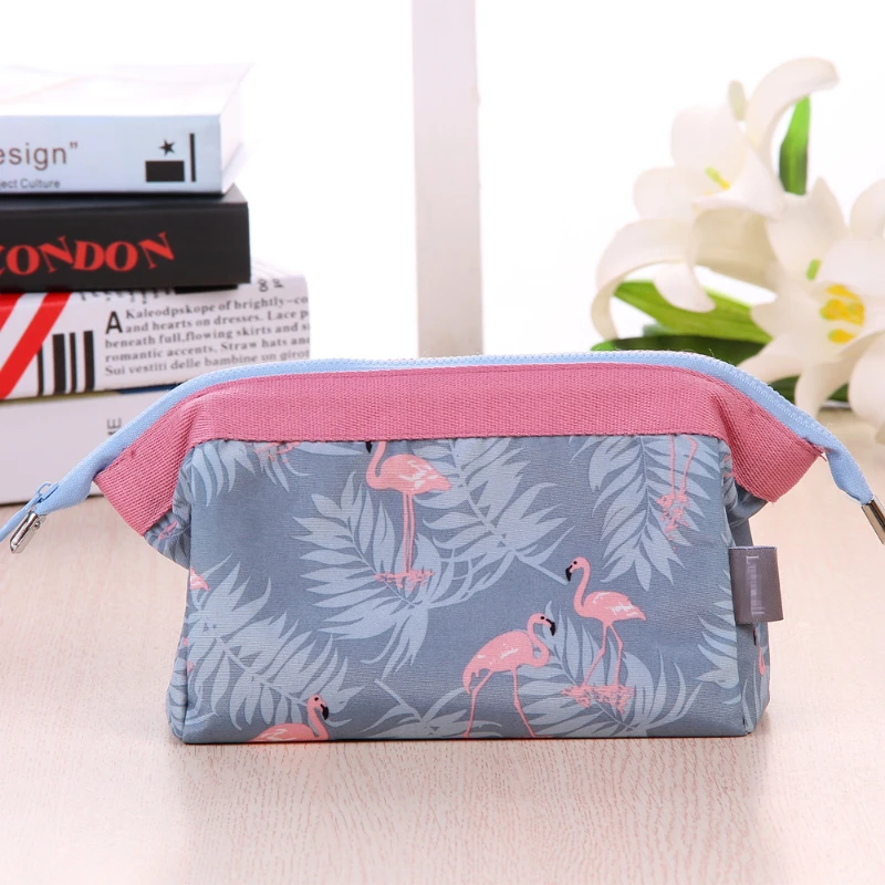 Wasserdichte Make-up-Tasche aus Segeltuch, kleine tragbare Make-up-Tasche, tragbare Reise-Make-up-Tasche, einfache Aufbewahrungstasche mit großer Kapazität