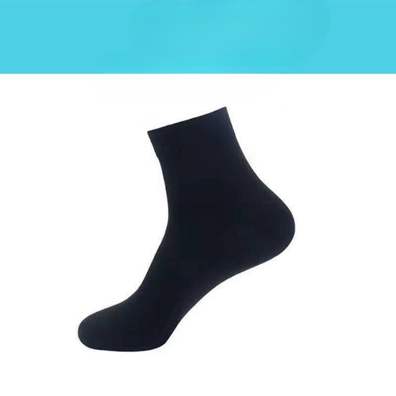 5 paia di calzini da uomo a tubo centrale in bianco e nero, calzini casual in cotone morbido e traspirante