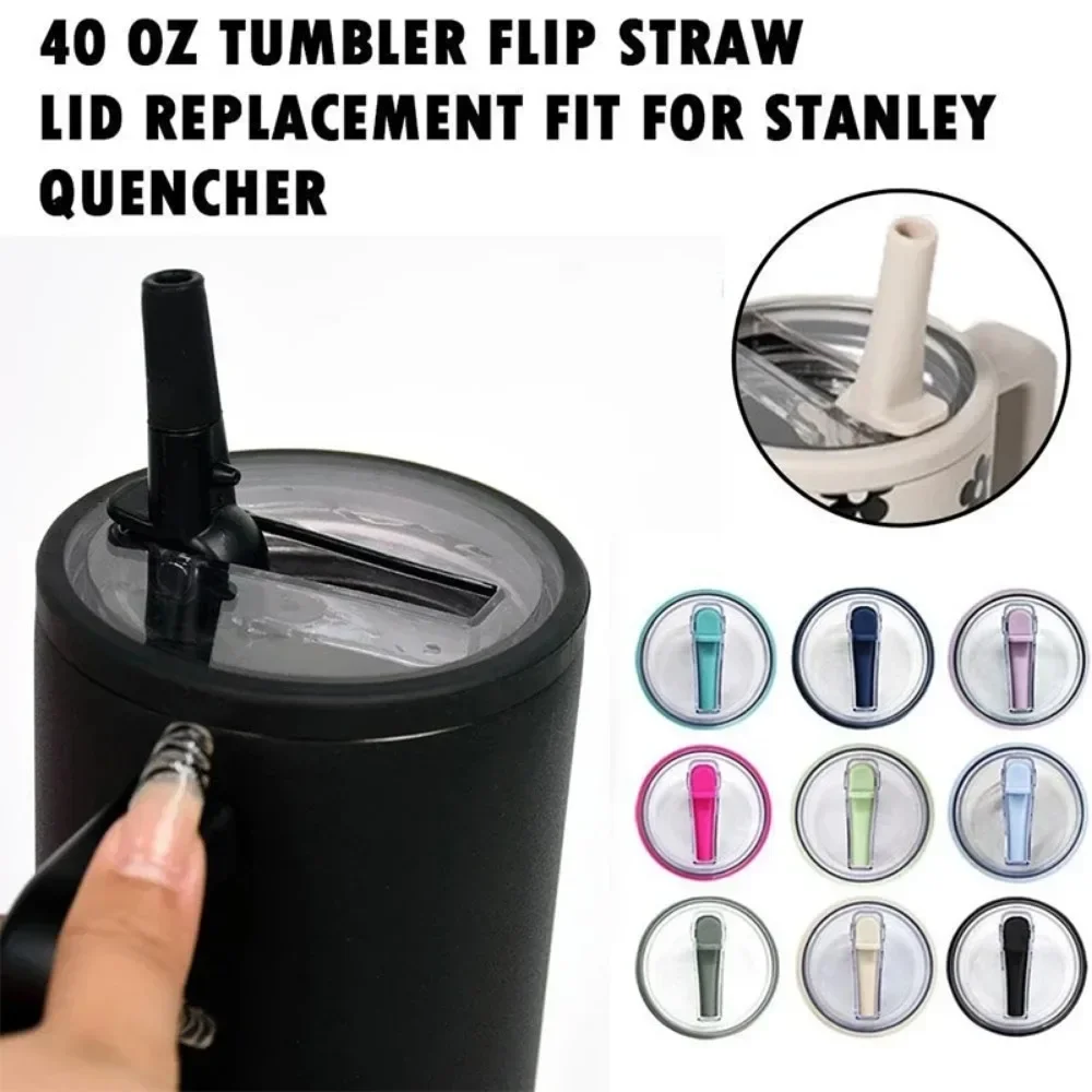 Para stanley capa de copo à prova de derramamento 40oz substituível proteção ambiental copo capa criativa espiral palha capa copo accessorie