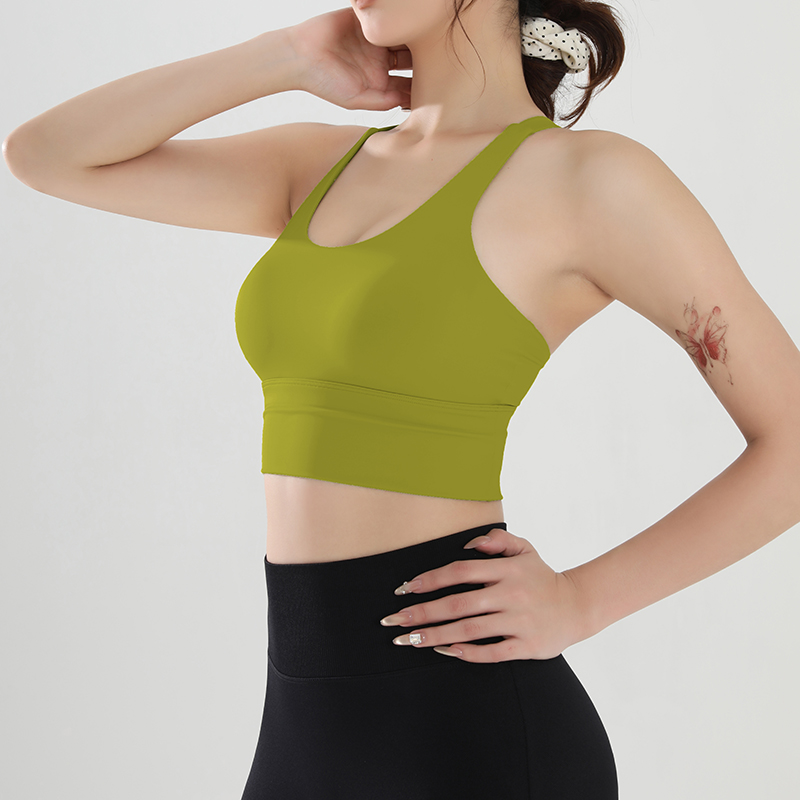 Reggiseno sportivo da yoga ammortizzante da donna, fitness estivo, seno raccolto, accessorio, reggiseno sportivo da yoga confortevole e traspirante