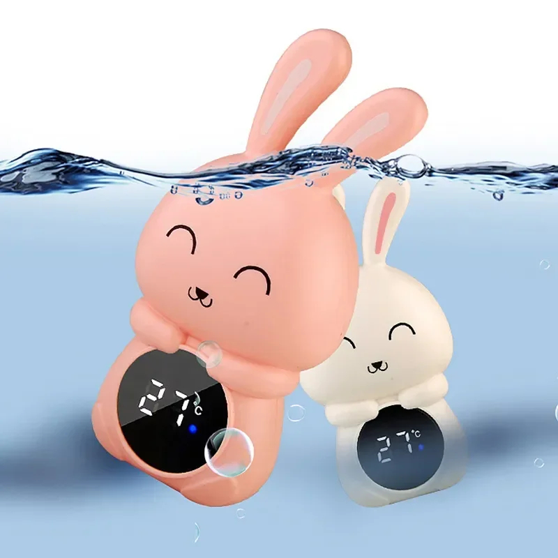 Medidor de temperatura de baño para bebé, medidor de temperatura de baño Digital flotante para agua, pantalla LED, probador de temperatura, dibujos animados de seguridad