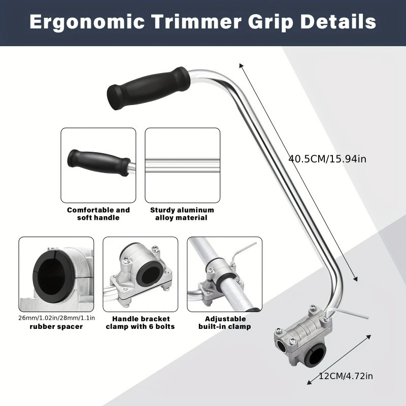 Trimmer Handle - Ergonomic Trimmer Grip Weeder Trimmer Handle Lawn Trimmer Handle for Lawn Care Trimmer Handle for Weed Whacker