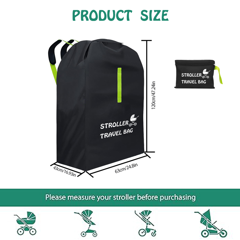 BABY Stroller Travel Bag  for Airplane, Road Trips &Waterproof Storage  & XL Size Foldable & Lightweight! for All Major Brands!