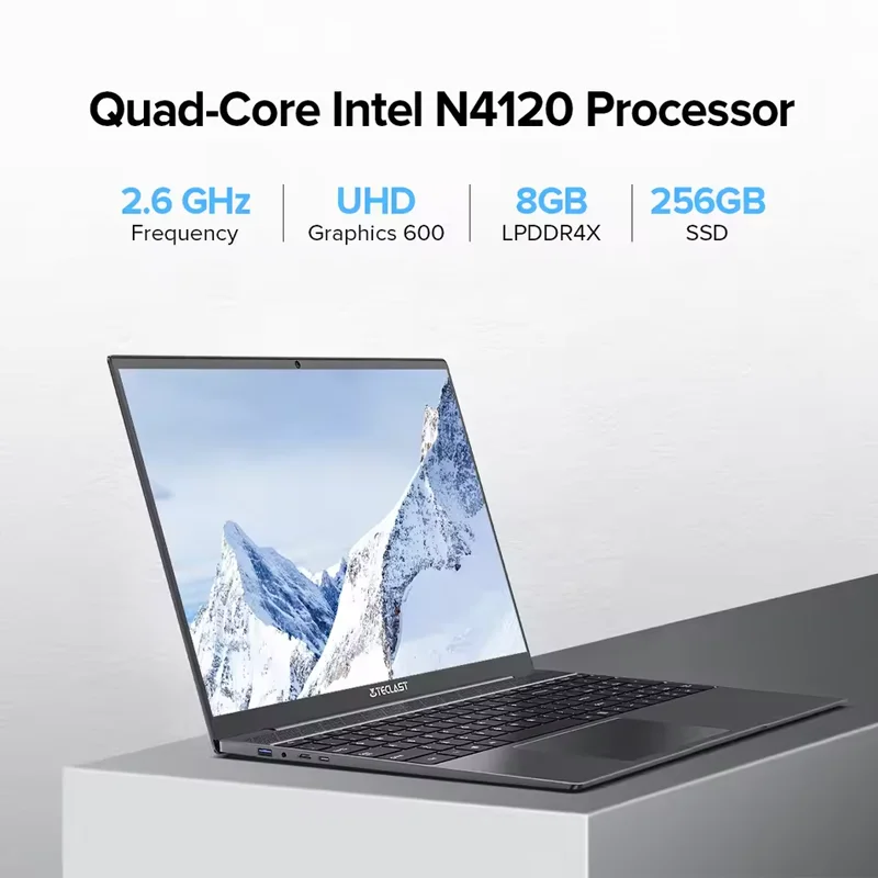 Teclast F15 Plus 2 Laptop 15.6 pulgadas Windows 11 Computadora portátil 8GB RAM 256GB SSD Gemini Lake N4120 USB3.0 Mini-HDMI Teclado de tamaño completo