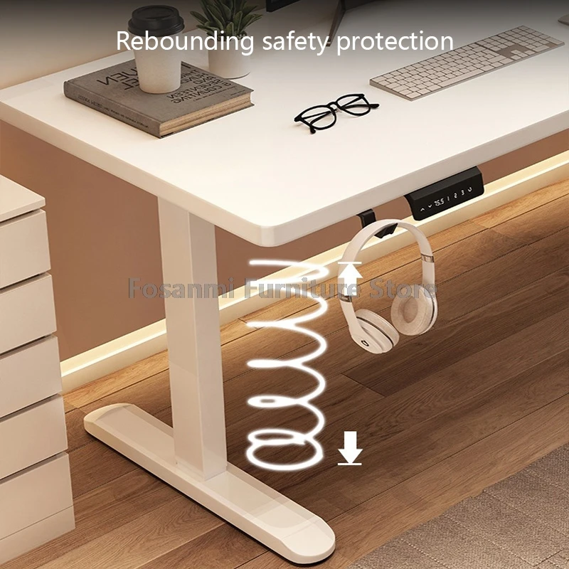 Electric Adjust Height Office Desk with Display Wide and Sturdy Computer Table Gaming Home Room  High-quality Board Motion Desk
