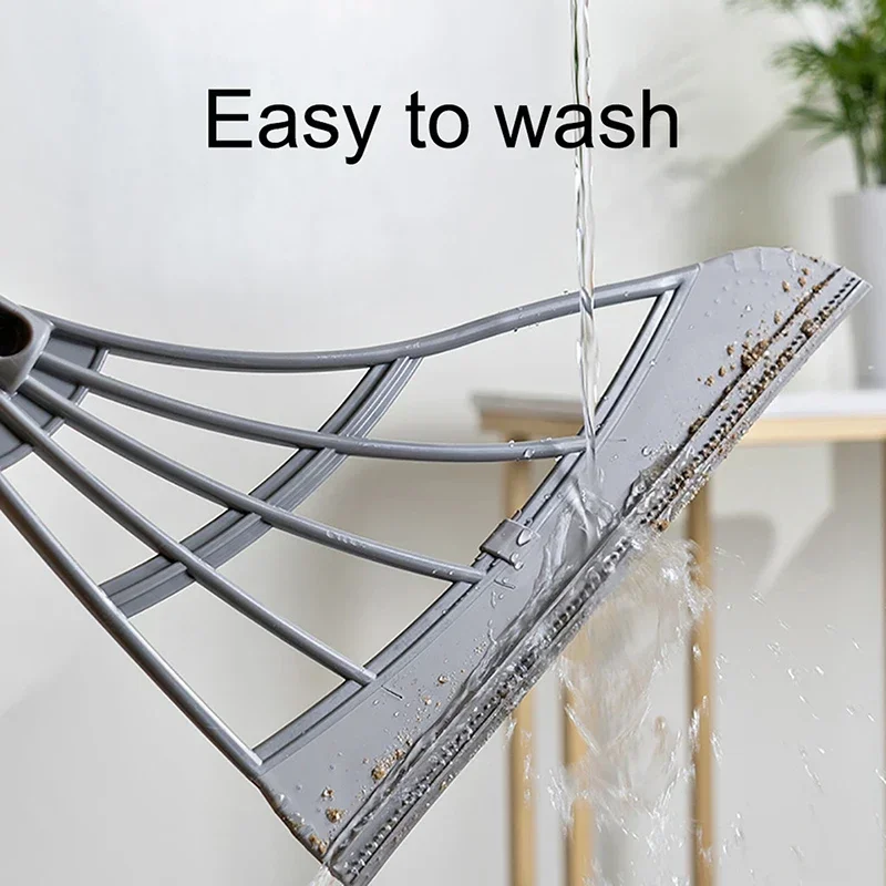 2 ชิ้น/เซ็ตซิลิโคน Magic ไม้กวาดหน้าต่างซักผ้า Wiper ไม้กวาด Hand-push สัตว์เลี้ยงผมฝุ่นไม้พายชั้นในครัวเรือนกระจกทําความสะอาด