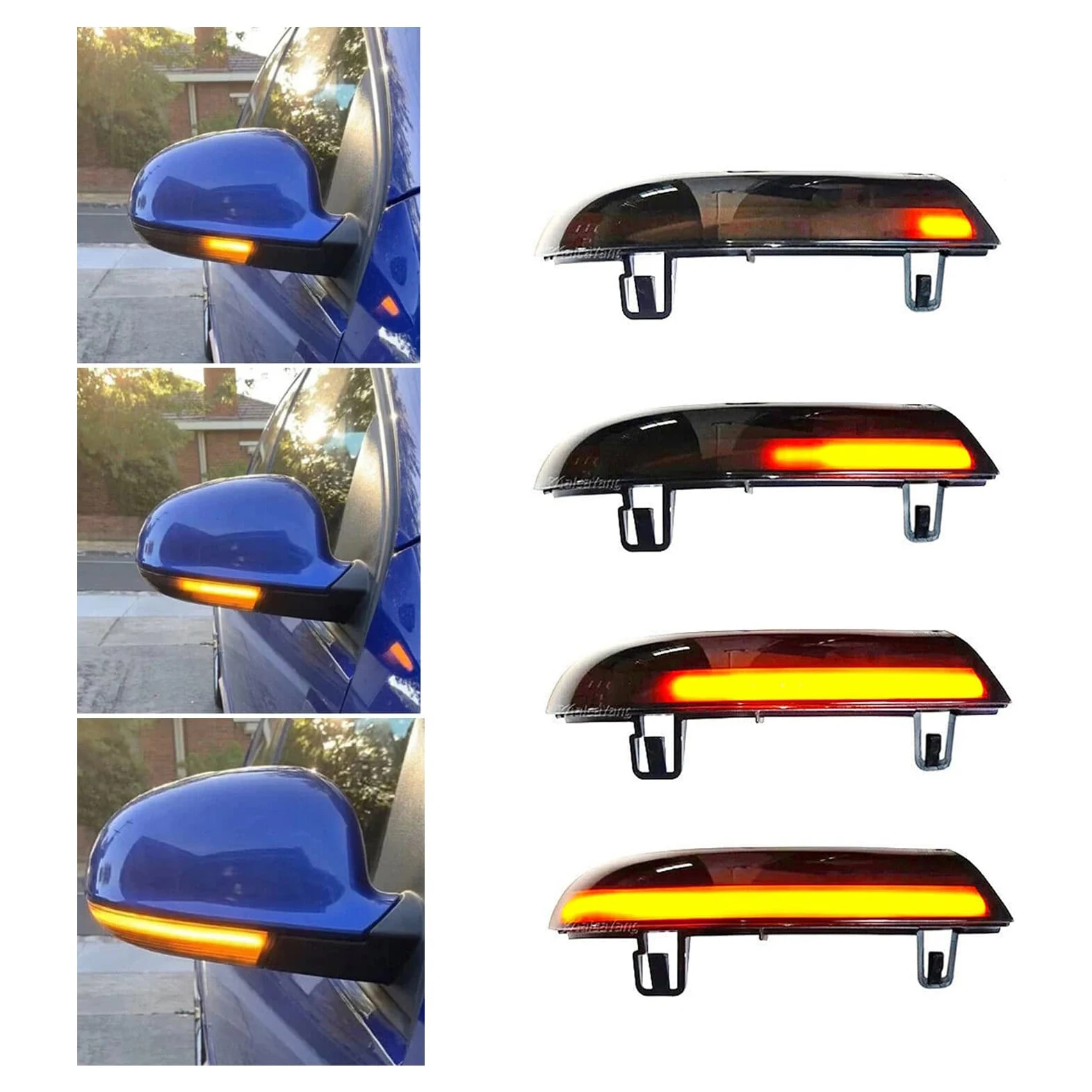 2 stuks Dynamische Blinker Voor VW GOLF 5 MK5 Jetta GTI Passat B5.5 B6 Sknda Superb B5 Sharan LED Richtingaanwijzer spiegel Indicator Licht