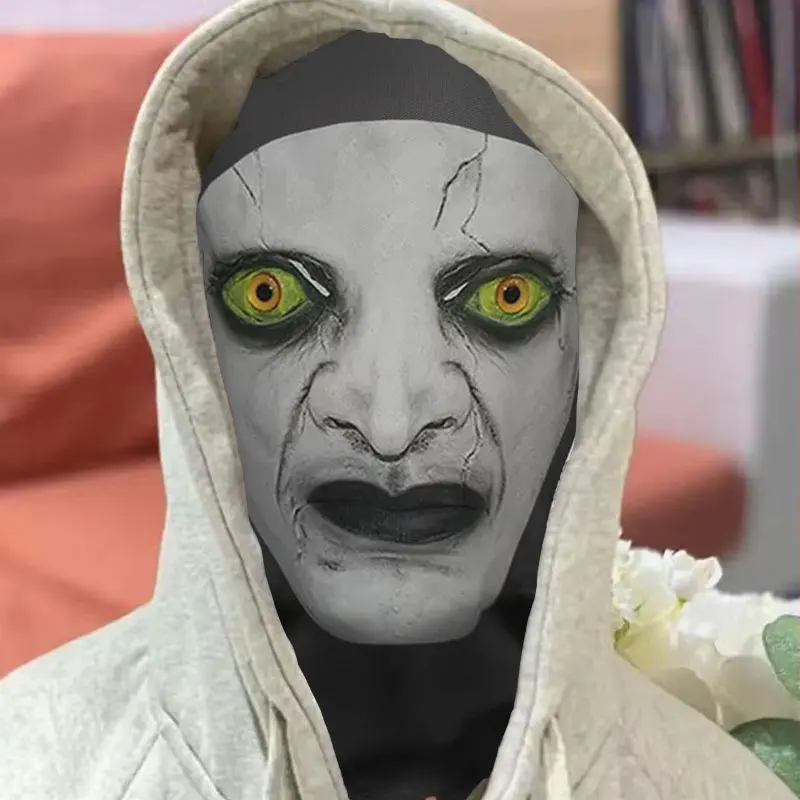 Halloween Ghost Face 3D Mask Balaclava Full Face Elastic Mesh Breathable Sunscreen Headcovers Funny Party Cosplay Props