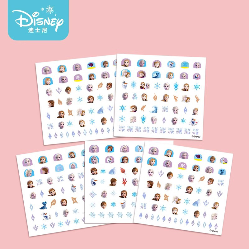 Disney dos desenhos animados congelados princesa neve branca maquiagem adesivos de unhas 250 pçs sereia ponto adesivos brinquedo para crianças diy