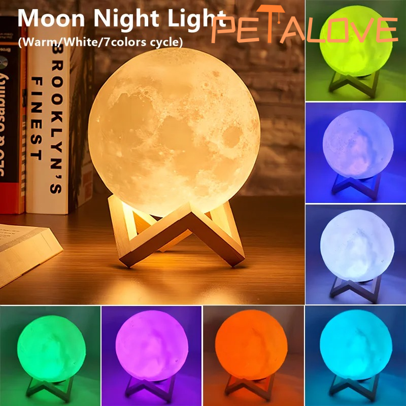 Lampada da notte per libri con luce lunare Ragazza Ragazzo Bambino Regalo di compleanno Camera da letto Decorazione per feste Illuminazione per interni