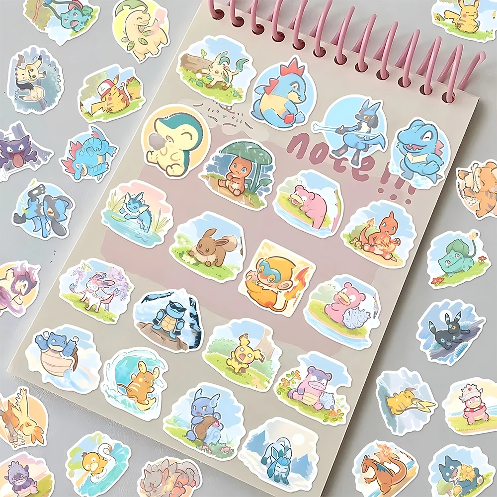 10/30/63pcs 귀여운 애니메이션 포켓몬 스티커 피카추 만화 데칼 DIY 노트북 스케이트 보드 전화 Kawaii 아이 스티커 장난감 선물