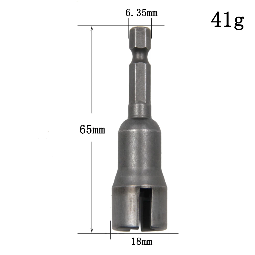 Natural color 65mm slotted socket hexagonal handle electric screwdriver wrench black butterfly hole socket wrench tool
