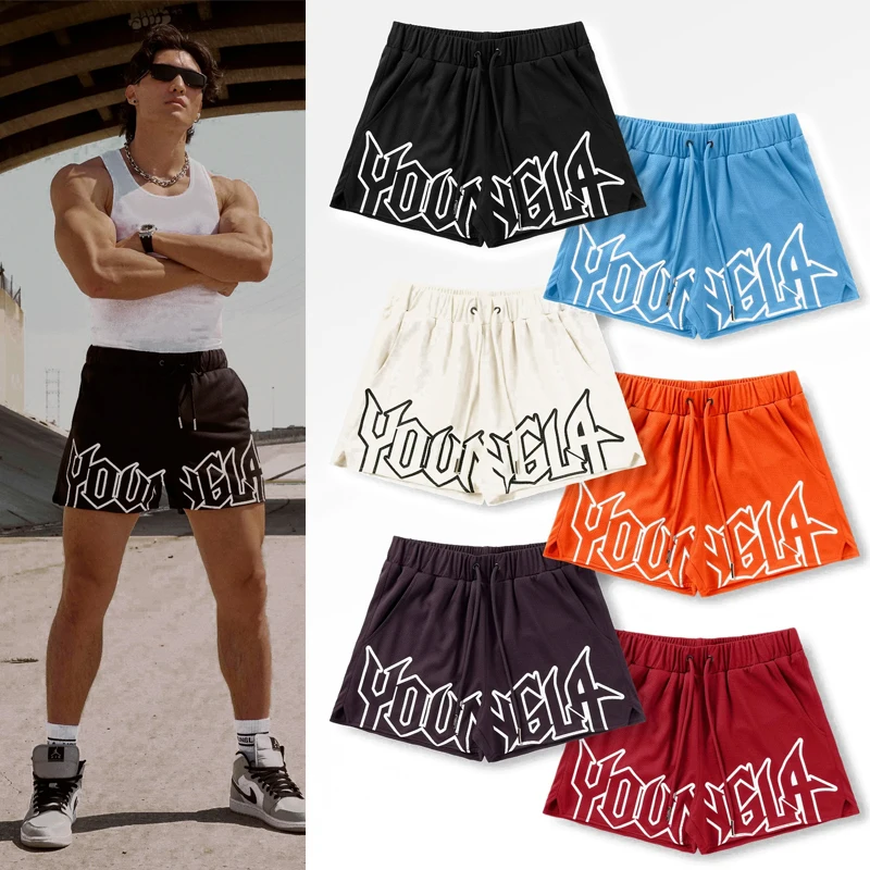Ginásio esportes shorts masculinos estilo americano roupas marcas jogger ao ar livre correndo basquete treinamento shorts calças de praia fitness