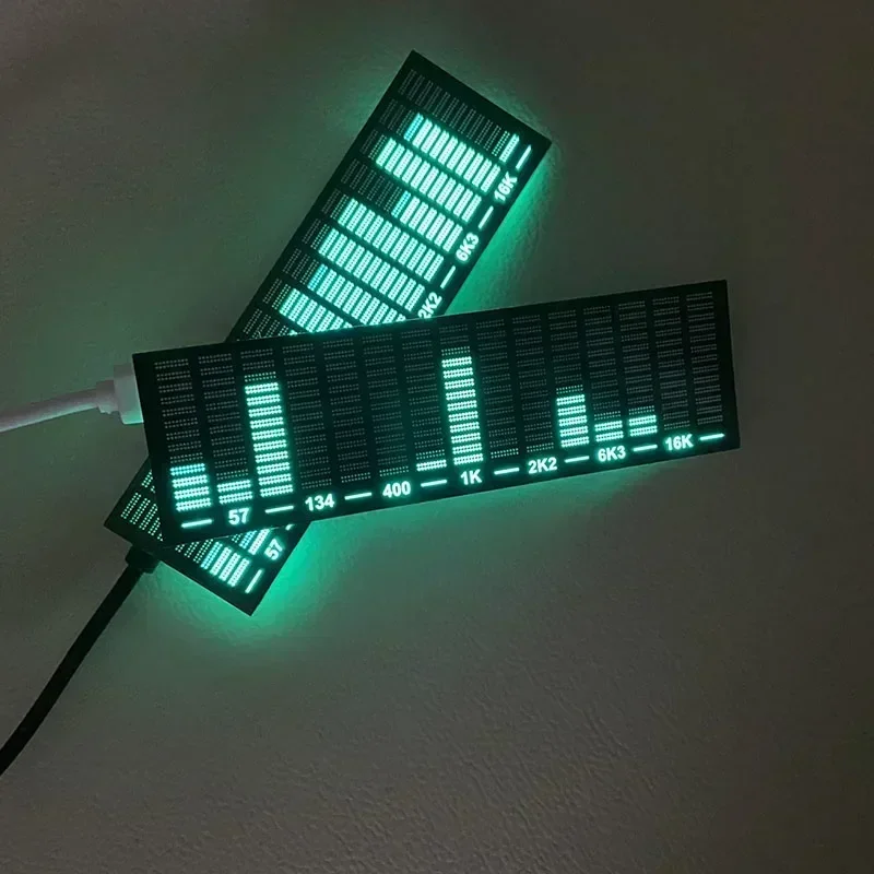 Indicatore di livello LED Multi-modalità elettronico Display dello spettro musicale luce dell'atmosfera lampada a ritmo Audio Stereo VU Meter