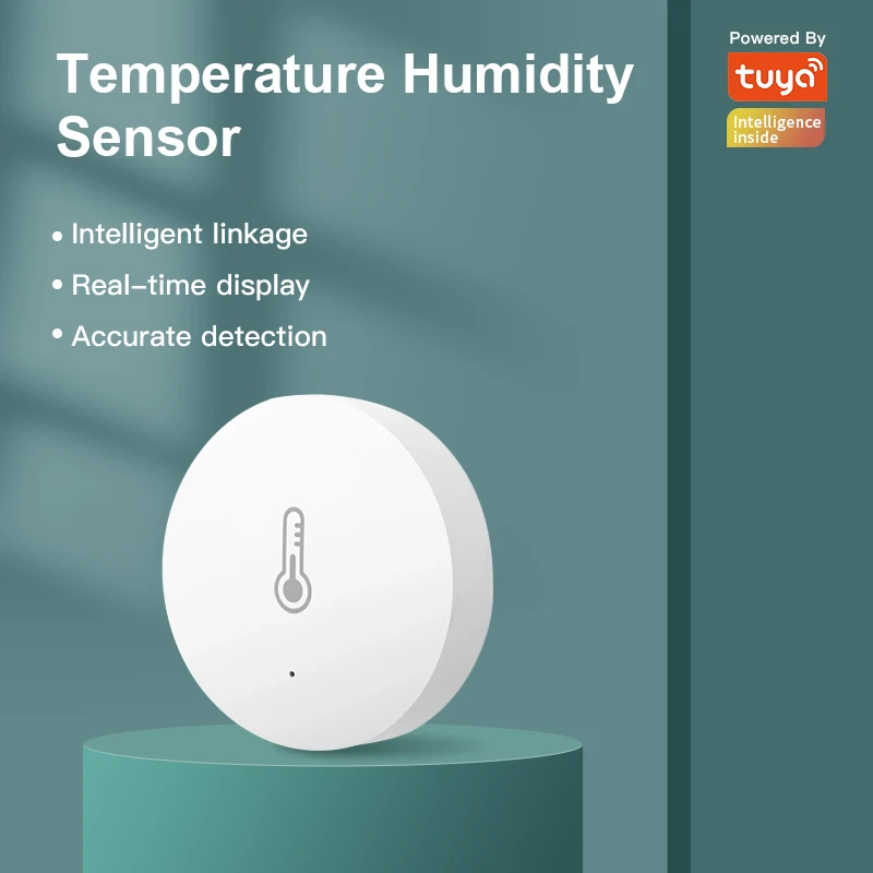 Sensor inteligente de temperatura e umidade Tuya Zigbee - um mini termômetro digital para monitoramento em tempo real em casas inteligentes