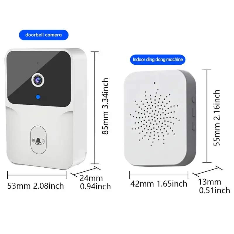 Tuya Wireless Video Doorbell กล้อง WIFI Night Vision Smart Home Security กลางแจ้ง HD ประตู Bell Two Way Intercom เปลี่ยนเสียง