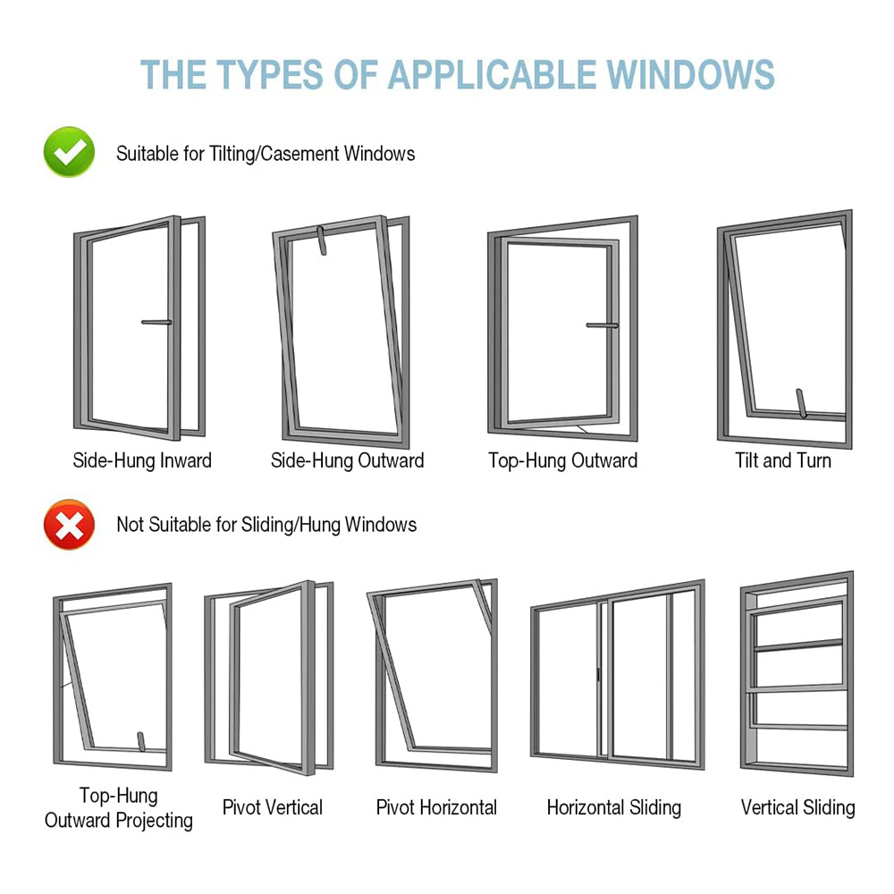 3/4 Meters Waterproof Window Seal for Portable Air Conditioner Tilting Sloping Windows Easy to Install Double  with Tension Rope