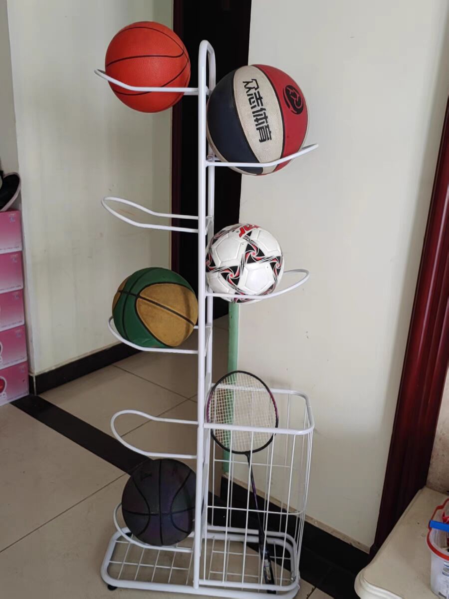 Rangement de raquette de badminton pour enfants, stockage simple, basket-ball, football, volley-ball, balle T1, intérieur à la maison