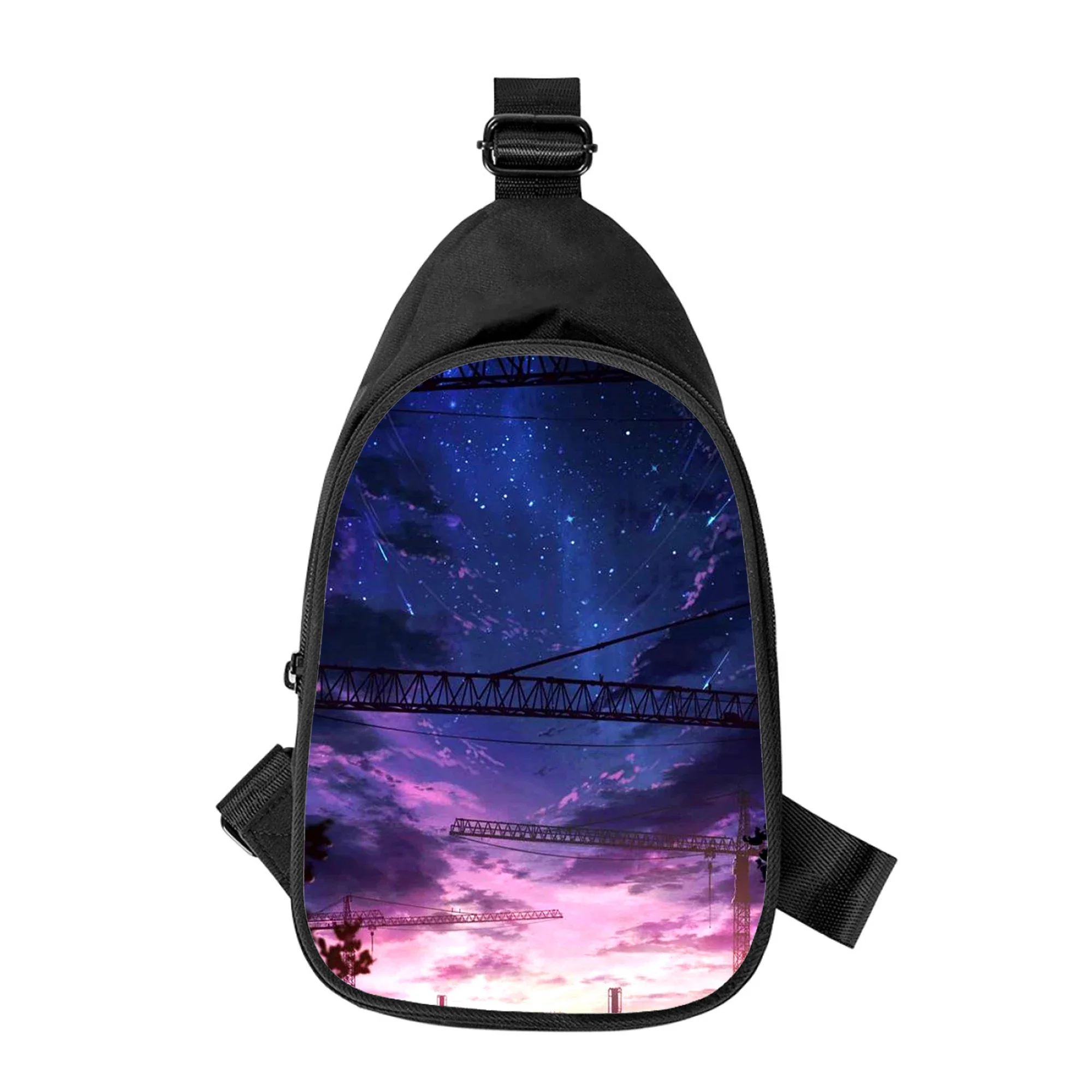 Kunst Anime Landschaft Illustration neue Männer Kreuz Brusttasche diagonal Frauen Umhängetasche Ehemann Schule Taille Pack männliche Brust Pack