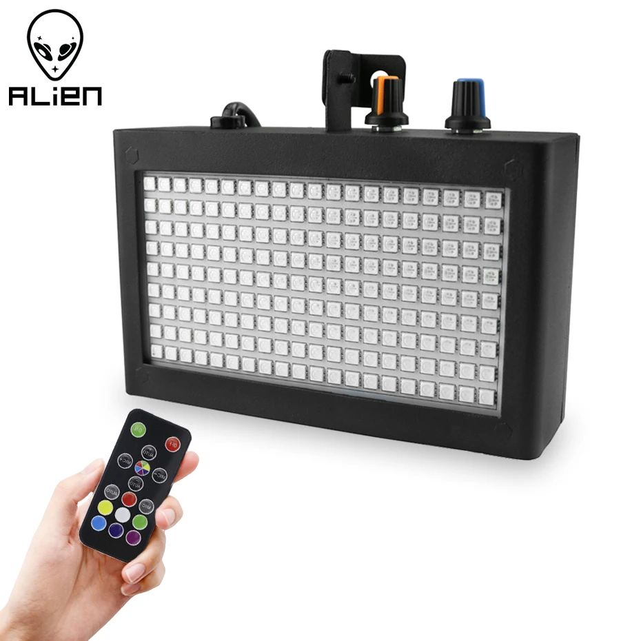 Alien 180 led luz estroboscópica flash controle de som velocidade ativada ajustável palco discoteca dj festa em casa ktv efeito iluminação casamento