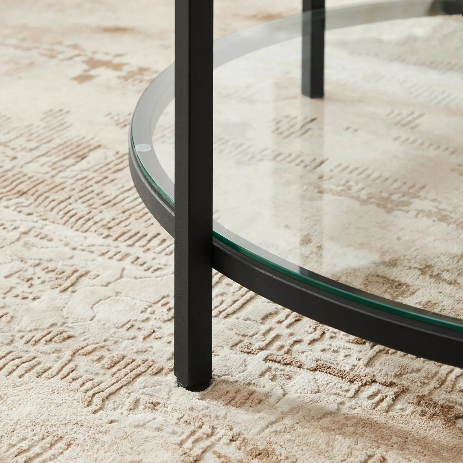 VASAGLE Table Basse, Table de Salon, Table Canapé Apéro, Façon Marbre, Support en Verre Trempé, Facile à Assembler, pour Salon, Style Moderne, Blanc