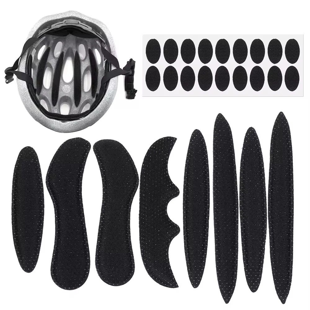 27 pçs/set Kits de Acolchoamento de Capacete Esponja Selada Substituição Motocicleta Bicicleta Ciclismo Conjunto de Almofadas de Espuma Universal