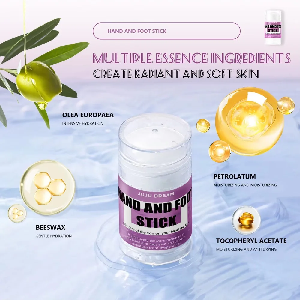 Stick per la cura dei piedi e delle mani con glicerina di urea, riparazione idratante per pelli secche e screpolate, formula delicata, idratazione duratura, unisex