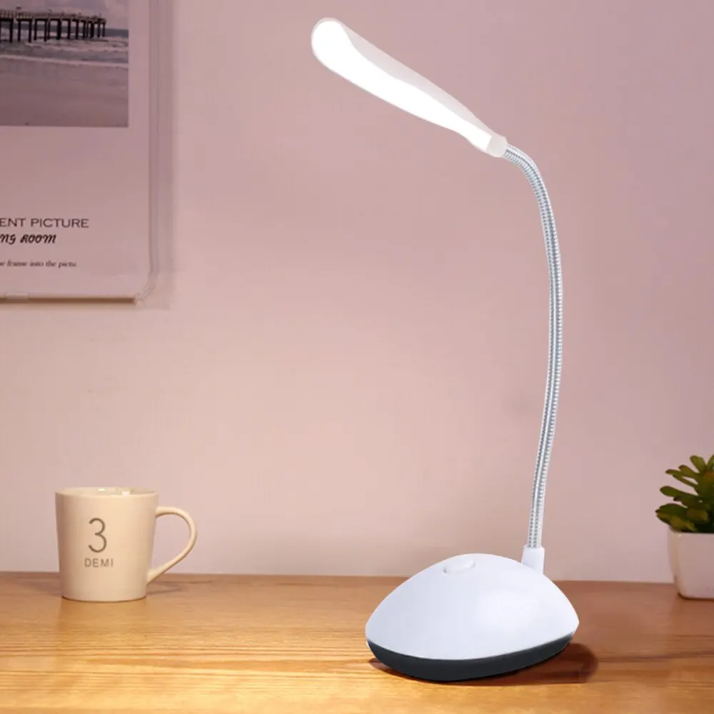 Luz LED de escritorio, lámpara de lectura con protección ocular, lámpara alimentada por batería AAA, luz nocturna creativa plegable para leer, estudiar y dormitorio