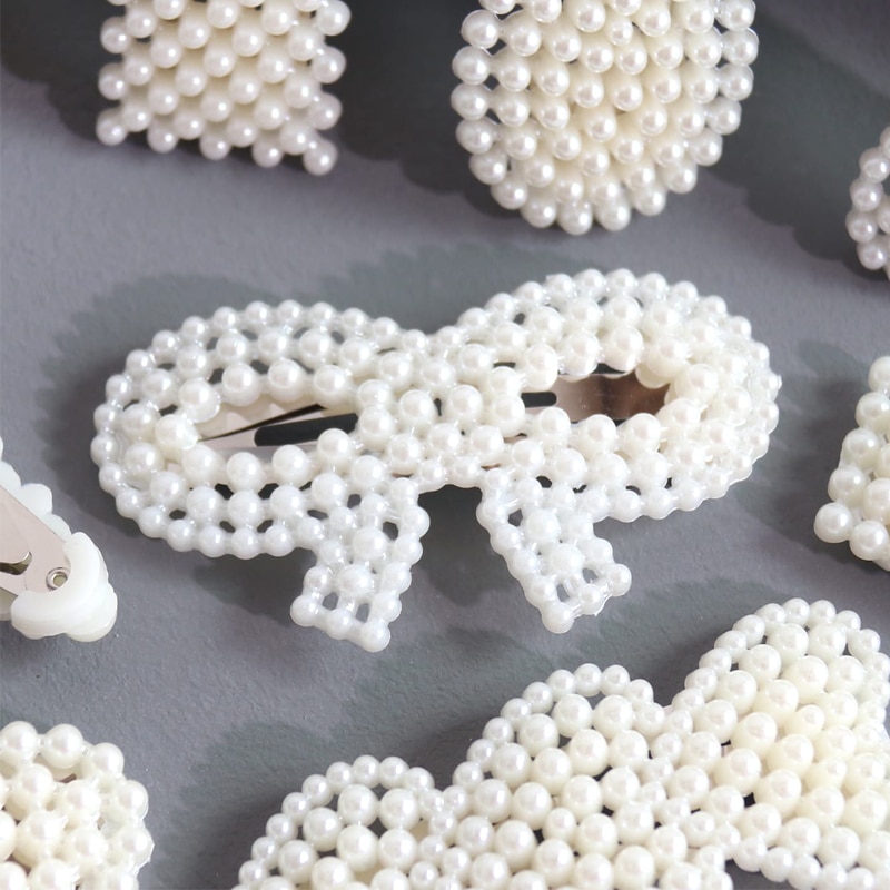 16 ชิ้นดอกไม้หวานคลิปผมอเนกประสงค์ Bangs เพิร์ลคลิปสาว Hairpin คลิปด้านข้าง Love Hairpin Duckbill คลิป