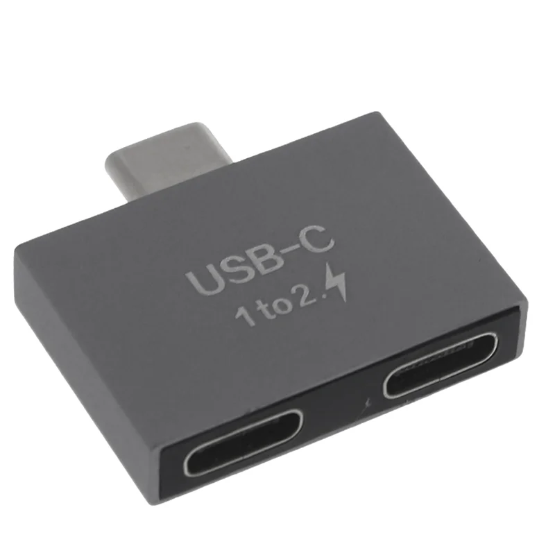 Mais novo usb c macho para duplo usb c fêmea divisor conversor adaptador conector de extensão para usb c pd carregador pc portátil