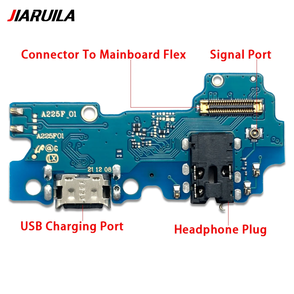 USB-док-коннектор, порт зарядки, гибкий кабель для Samsung A22 A32 A42 4G 5G A225F A226 A325F A336, плата зарядного устройства с микрофонным модулем