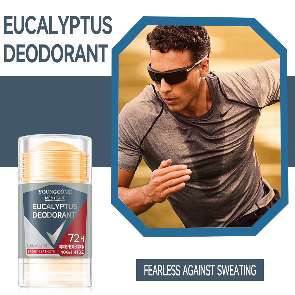 Men eucalypt Deodorant Stick Anti Sweating Keep Drying Lasting Fragrance Remove Armpit Odor Underarm Refresh Sticks Refresh